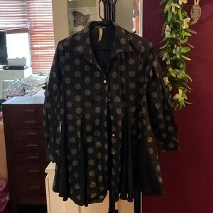 Polka Dot Black Women's Top